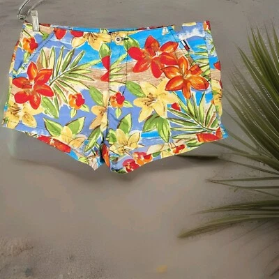 Tommy Hilfiger Pantalones Cortos Florales Hawaianos Para Mujer Jr 11 Algodón Board Shorts Coloridos Foto 1 de 4