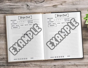 PRINTABLE PDF COOKBOOK TEMPLATE - BEST DEAL - SEND A MESSAGE AFTER PURCHASING - Picture 1 of 4