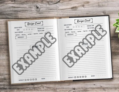 HANDMADE PRINTABLE PDF COOKBOOK TEMPLATE - BEST DEAL - SEND A MESSAGE AFTER PURCHASING
