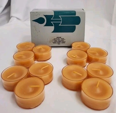 NIB VTG Partylite PUMPKIN SPICE Universal Tealights Lot of 12 3040 V0440 57V01 - Image 1 of 4