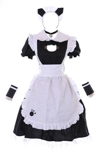 MN-171 Gato Lolita criada criada criada criada negro vestido 6 piezas disfraz cosplay - Imagen 1 de 12