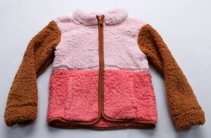 Real Love Girl's Colorblock Sherpa Zip Up Jacket BL1 Multicolor Size 5/6 NWT - Picture 1 of 3