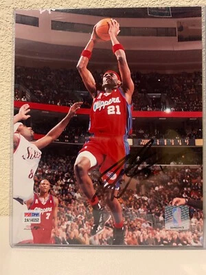 Darius Miles Signed Los Angeles Clippers 8x10 Photo PSA/DNA - Image 1 of 4