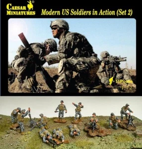 CAESAR Miniatures 1/72 - Modern Wars - H094 Modern U.S. Soldiers In Action set 2 - Picture 1 of 1