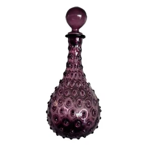 Empoli Amethyst Hobnail Glass Barber Decanter - Picture 1 of 10