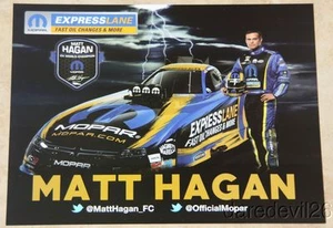 Matt Hagan Mopar Express Lane 2015 Dodge Charger coche divertido tarjeta de héroe NHRA - Imagen 1 de 1