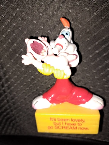 Roger Rabbit & Baby Herman Scream 3" PVC Figure Vintage 1990 Applause Disney Cover