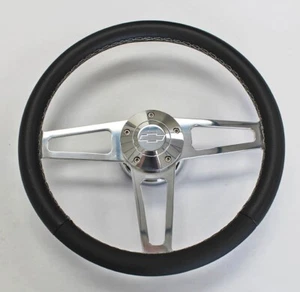 74-94 Chevy Blazer Truck Serie T Billet y Cuero Volante Pajarita Tapa - Imagen 1 de 12