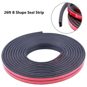26ft B-Shape Rubber Seal Strip Car Truck Door Window Trim Hollow Weatherstrip - Picture 1 of 8
