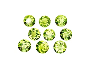 2,53 CTS Peridoto verde forma rotonda 9 pezzi pietre preziose sfuse " vedi video " - Foto 1 di 2
