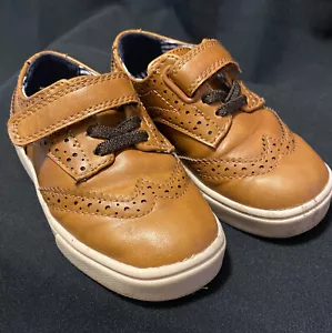 Oxford bambino ragazzo corona ed edera marrone taglia 8 - Foto 1 di 5