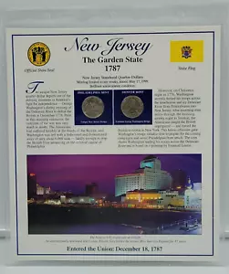 PCS New Jersey Statehood Quarter Collection with State Stamps & History Card - Picture 1 of 4