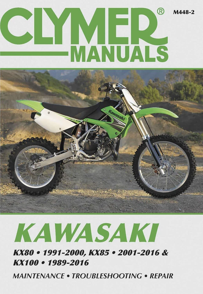 Manual de reparación/servicio Clymer 91-01 Kawasaki KX80/01-16 KX85/89-16 KX100 (M448-2) Foto 1 de 1
