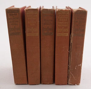 Robert Louis Stevenson 5 Volumes 10 Books Vintage Book (F5R-2) Lot Hardcover - Imagen 1 de 6