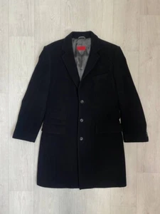 Hugo Boss wool coat black size 50 M Mens - Picture 1 of 9