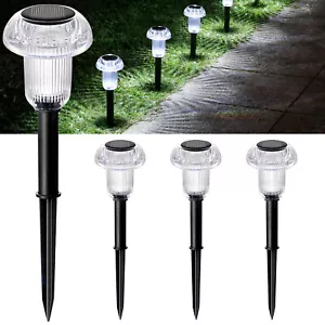 4X LED Solar Pathway Lights Outdoor Lawn Spotlights Garden Landscape Stake Lamp - Picture 1 of 42