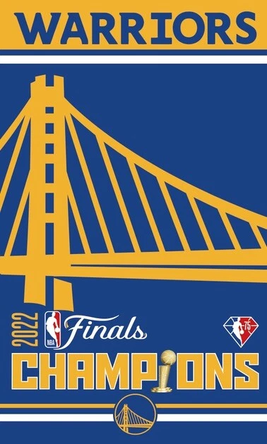 Golden State Warriors 2022 CHAMPIONS 3x5 Ft Banner Flag 2022 Playoffs The Finals - Image 1 of 1