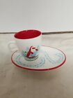 ADORABLE Starbucks Coffee SNOWM Penguin Holiday Snack Set Cup and Plate 2007 