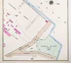 OLD PLAT MAP 1928 HUNT'S POINT LANDING BRONX NEW YORK MAP EAST RIVER ORIGINAL