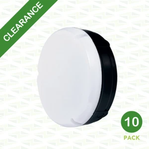 10 X Lumineux LED Round Bulkhead Light 16W 3000K Black 420348 - Picture 1 of 3