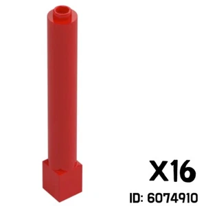 LEGO X16 COLUMNA 1X1X6 SOPORTE PILAR SÓLIDO COLOR ROJO 6074910 43888 - Imagen 1 de 1