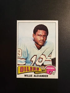 Tarjeta de fútbol americano Topps 1975 #139 Willie Alexander - EX-MT/NM - Imagen 1 de 2