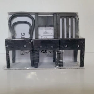 Ikea Fjantig Hook Set of 3 Chairs Black Wall Mounted Hangers 22714 New - Picture 1 of 6