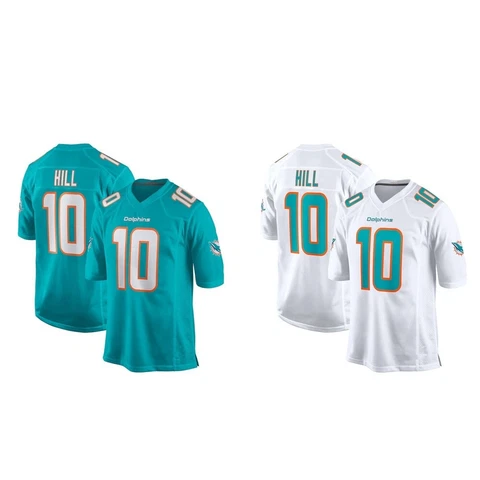 Miami Dolphins #10 - Tyreek Hill Stitched - White/Green Youth Size S-XL Jersey Cover