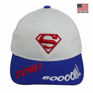 Kids Superman Logo Baseball Cap Cotton Snapback Hiphop Trucker Casual Girls Hat - Picture 1 of 6