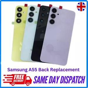 Back Glass Samsung Galaxy A55 5G Rear Back Glass Battery Cover With Lens SM-A556 - Picture 1 of 1