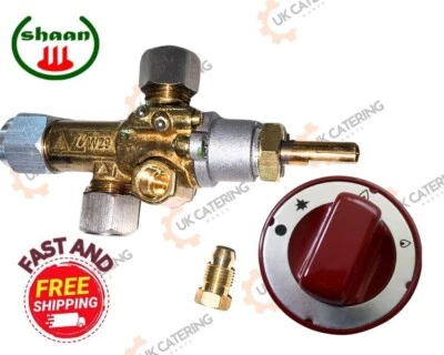 SHAAN Gas Tap FFD Valve & Knob Set for Tandoori Clay Oven High Quality - Image 1 of 4