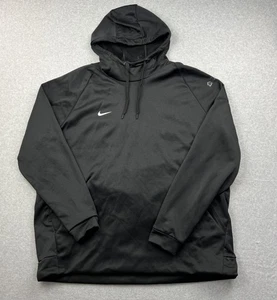 Nike Hoodie Mens 3XL Black Dri-Fit Pullover Sweatshirt Athletic Logo Adult - Picture 1 of 12