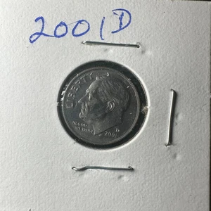 2001-D Roosevelt Dime Brilliant Luster - Picture 1 of 4