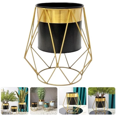  1 Satz nordischer Metall Pflanzer Blumenküste Pflanze mit Ständer für Balkon - Bild 1 von 4