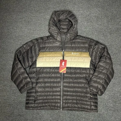 Chaqueta con Capucha Cotopaxi Fuego Para Hombre XXL Gris Rayas Ceniza 800 Relleno Foto 1 de 4