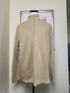 Banana Republic Stretch Quarter Zip Pullover Langarm Baumwolle | Hellbraun | Herren XL - Bild 1 von 13