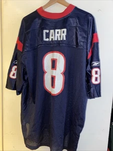 Camiseta deportiva vintage de los Houston Texans David Carr 2002-04 Reebok On Field equipo novato de la NFL - Imagen 1 de 9