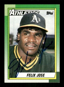 1990 Topps 238 Felix Jose autografo firmato dec'd BXCP57 - Foto 1 di 2