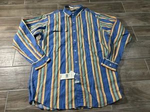 Polo Ralph Lauren Salopette Camicia da Lavoro Chambray Uomo Medium Nuova con etichette Vintage Bottone - Foto 1 di 6