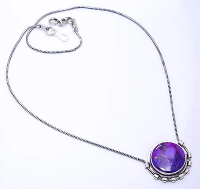 Collar Tenis Cobre Púrpura Turquesa Plata de Ley 925 20.99" N_9269_108_2 Foto 1 de 4