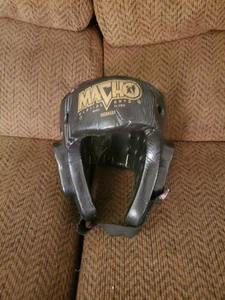Macho Martial Arts Black Youth Helmet Sparring Protective Head Gear Training - Picture 1 of 4