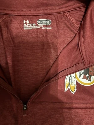 Under Armour Washington Redskins 1/4 cuarto cremallera, granate, talla Lg, nunca usado Foto 1 de 4