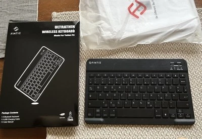 Fintie Ultrathin Wireless Keyboard for IOS Tablet, Micro-USB-Anschluss - Bild 1 von 4