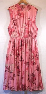 Torrid maxi abito smanicato tasche collo alto raso rosa donna taglia 2 - Foto 1 di 10