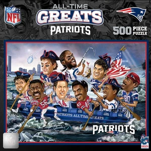 Rompecabezas New England Patriots 500 piezas grandes de todos los tiempos - Imagen 1 de 1