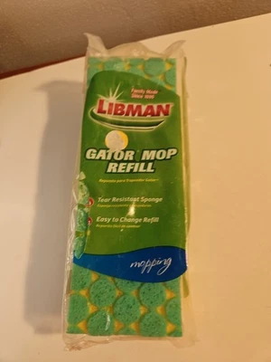 Libman Gator Mop Refill Genuine Tear Resistant Sponge w/ Cleaning Pads NEW 02021 - Image 1 of 4
