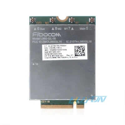  L860-GL-16 M52040-005 LTE CAT16 Module 4G modem WWAN NGFF M.2 For HP Laptop - Image 1 of 4