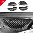 Fit For Cadillac Ct5 2020-22 Carbon Fiber Car Inner Door Bowl Sticker Trim 4Pcs