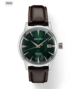 Seiko Presage Cocktail Time Stainless steel case Green Dial Men's Watch SRPD37 - Picture 1 of 6