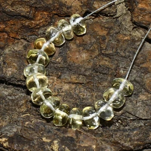 Citrine Smooth Rondelle Beads Briolette Natural Loose Gemstone Making Jewelry - Picture 1 of 3